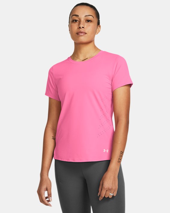 เสื้อแขนสั้น UA Launch Elite สำหรับผู้หญิง in Pink image number 0